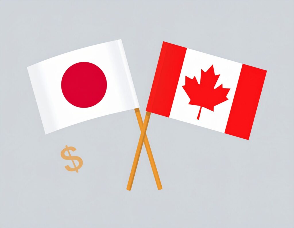 カナダ　日本　物価　比較